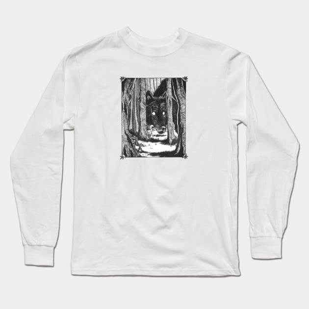 Big Bad Wolf Long Sleeve T-Shirt by maxincredible